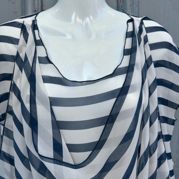 Willowmore striped sheer blouse, Approx M - Picture 4 of 8